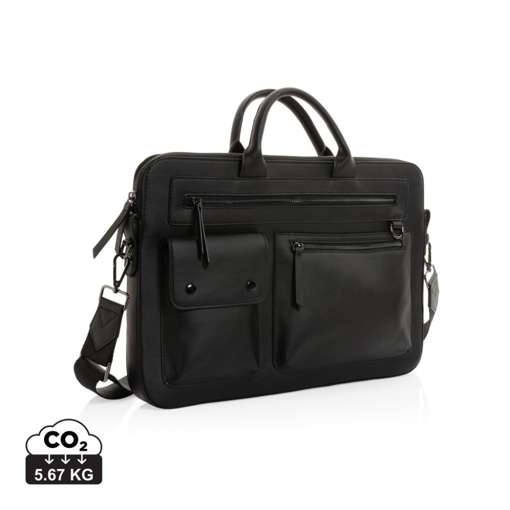 Logotrade Werbeartikel das Foto: Swiss Peak 14" Laptoptasche aus GRS recyceltem PU