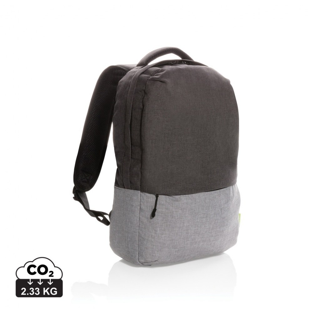 Logotrade Logogeschenke das Foto: Duo Color RPET 15.6" RFID Laptop-Rucksack, PVC-frei