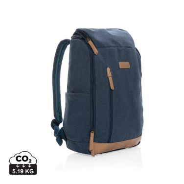 Logotrade Firmengeschenke das Foto: Impact AWARE™ 16 oz. r recyceltem canvas 15" Laptop-Rucksack