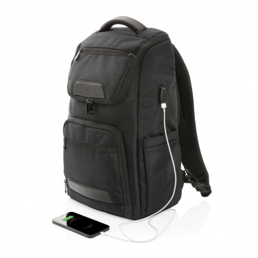 Logotrade Werbeartikel das Foto: Swiss Peak AWARE™ RPET Voyager 15.6" Laptop Rucksack