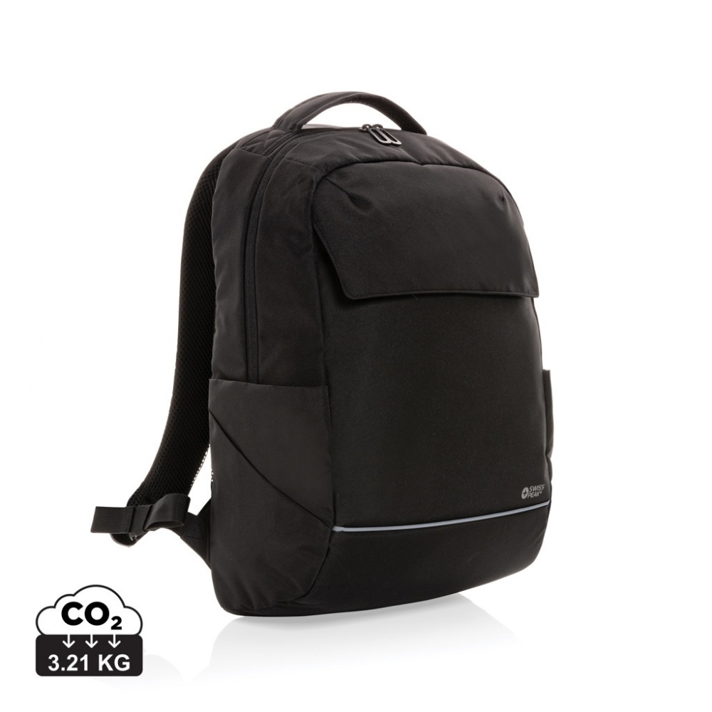 Logotrade Geschäftsgeschenke das Foto: Swiss Peak Brooke AWARE™ 15,6" Laptop-Rucksack aus rPET