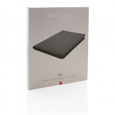 Logotrade werbemittel das Foto: Air 5W Wireless Charging Portfolio A4 mit 5.000mAh Powerbank