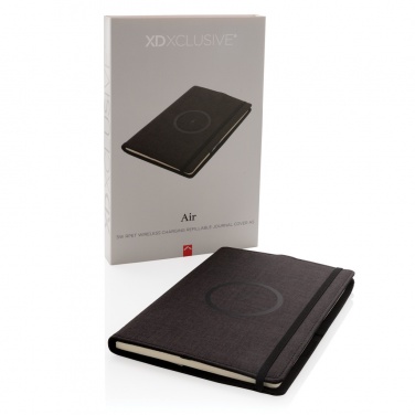 Logotrade Werbegeschenke das Foto: Air 5W Wireless Charging nachfüllbares Journal-Cover A5