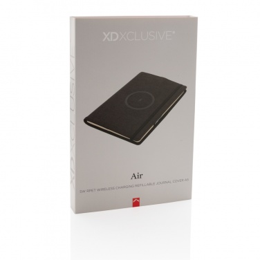 Logotrade Geschäftsgeschenke das Foto: Air 5W Wireless Charging nachfüllbares Journal-Cover A5