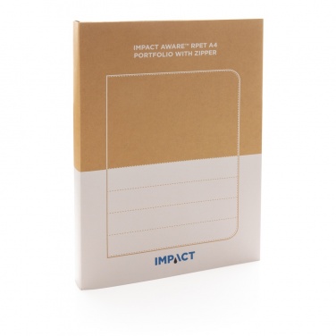 Logotrade Geschäftsgeschenke das Foto: Impact AWARE™ RPET A4 Portfolio mit Reißverschluss