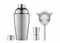 Cocktail-Set mit Shaker, Glänzendes Silber