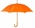 Regenschirm mit Holzgriff, Orange