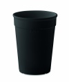 Recycelter PP-Becher 250 ml, Schwarz