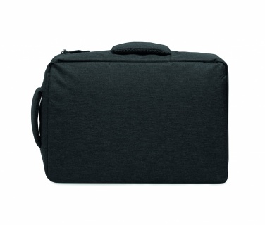 Logotrade Geschäftsgeschenke das Foto: Ein sicherer 15-Zoll-Laptop-Rucksack aus 300D RPET mit einer 210D RPET-Fütterung und individuell anpassbarem Druck