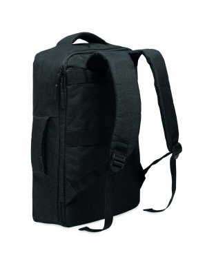 Logotrade werbemittel das Foto: Ein sicherer 15-Zoll-Laptop-Rucksack aus 300D RPET mit einer 210D RPET-Fütterung und individuell anpassbarem Druck