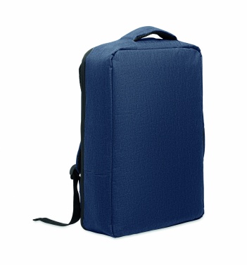 Logotrade Werbeartikel das Foto: Ein sicherer 15-Zoll-Laptop-Rucksack aus 300D RPET mit einer 210D RPET-Fütterung und individuell anpassbarem Druck