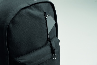 Logotrade Werbeartikel das Foto: Ein 15-Zoll-Laptop-Rucksack aus recycelter Pre-Consumer-Baumwolle mit individuell anpassbarem Druck