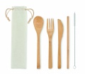 Besteck-Set Bambus, Beige