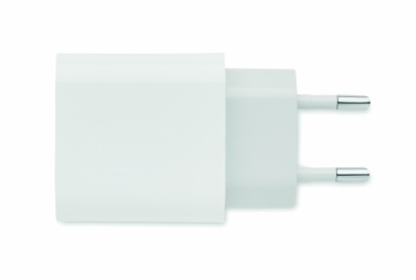 Logotrade Geschäftsgeschenke das Foto: 18W 2-Port USB-Ladegerät EU-Ste