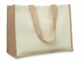 Jute/Canvas Shopper , Beige