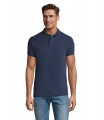 PERFECT MEN Polo 180g, Melierter Denim