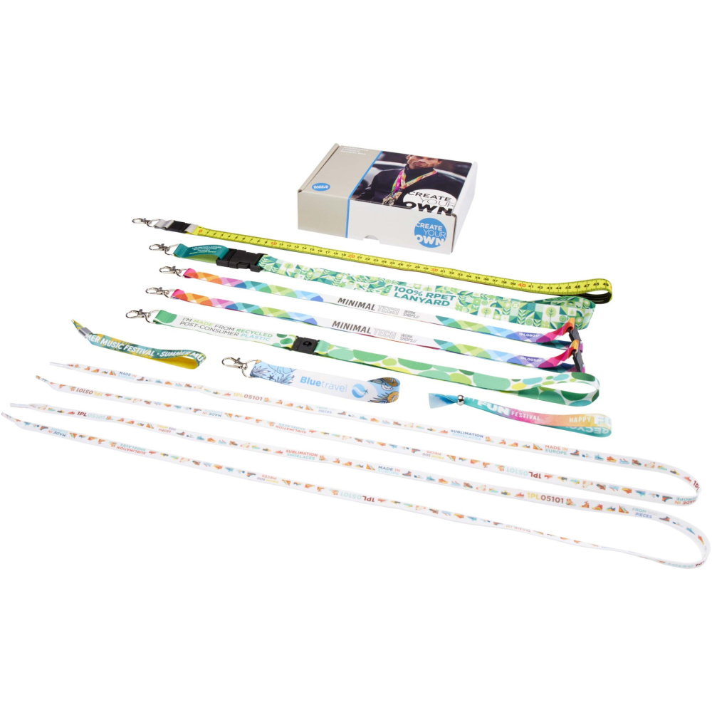 Logotrade Geschäftsgeschenke das Foto: Musterbox mit Sublimation Lanyards