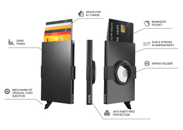 Logotrade Geschäftsgeschenke das Foto: RFID-Kreditkartenetui mit Halter für AirTag 2163108