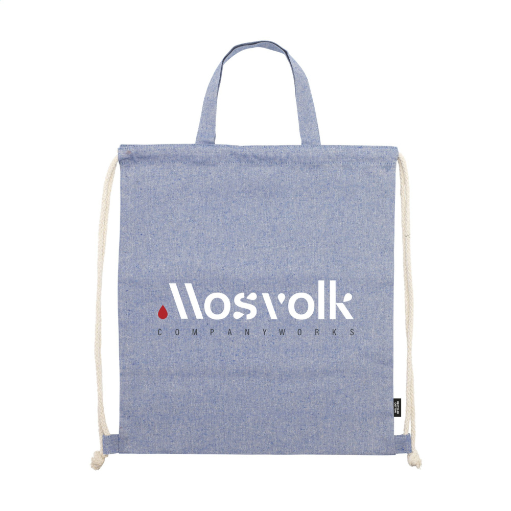 Logotrade Geschäftsgeschenke das Foto: GRS Recycled Cotton PromoBag Plus (180 g/m²) Rucksack