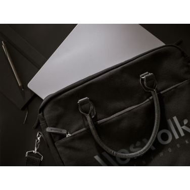 Logotrade werbemittel das Foto: Denver 15,6-Zoll-Laptoptasche aus recyceltem Canvas