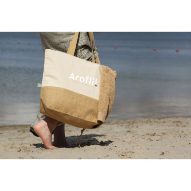 Logotrade Geschäftsgeschenke das Foto: Strandtasche Cancun aus Bio-Baumwolle (320 g/m²)