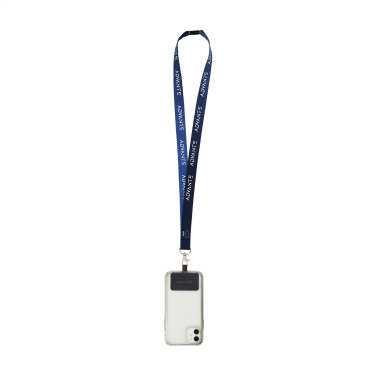 Logotrade Geschäftsgeschenke das Foto: Lanyard Sublimation Safety RPET 2 cm mit Patch