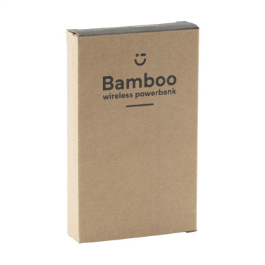 Logotrade Logogeschenke das Foto: Bamboo 8000 Wireless Powerbank kabelloses Ladegerät