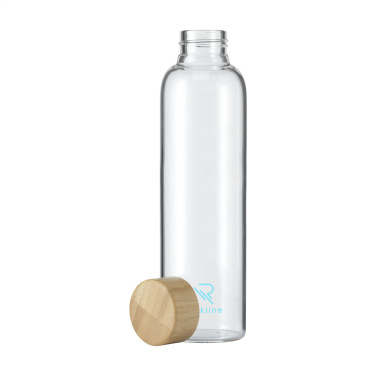 Logotrade Firmengeschenke das Foto: Senga Glass Bamboo 500 ml Trinkflasche