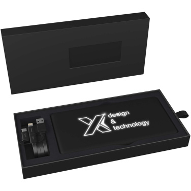 Logotrade Logogeschenke das Foto: SCX.design P30 8000 mAh Solar Powerbank mit Leuchtlogo