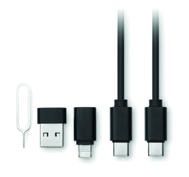 Logotrade Werbegeschenke das Foto: 4in1 Kabel-Set 15W