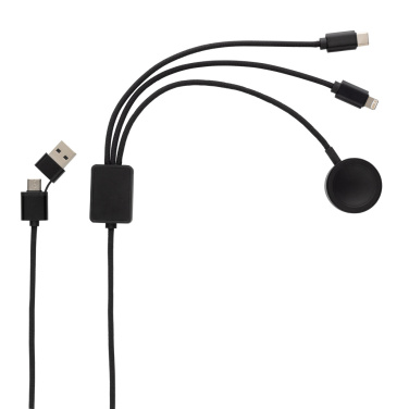 Logotrade werbemittel das Foto: Terra RCS rPET 6-in-1-Ladekabel mit Uhrenladegerät