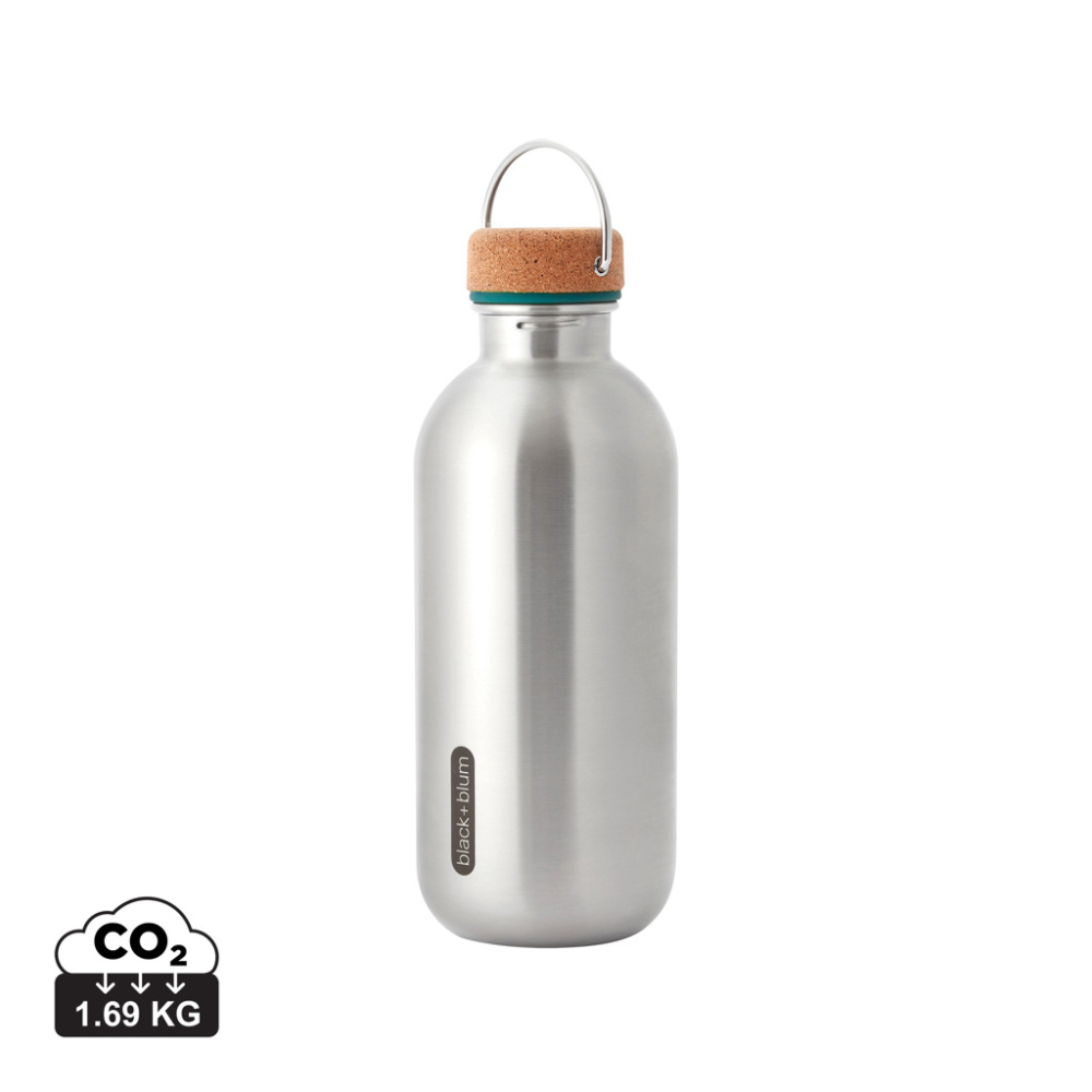 Logotrade Logogeschenke das Foto: Black+Blum Stahl-Wasserflasche 600ml