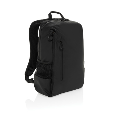 Logotrade Werbeartikel das Foto: Lima Aware™ RPET wasserabweisender 15,6" Laptop-Rucksack