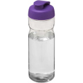 H2O Active® Eco Base 650 ml Sportflasche mit Klappdeckel, Transparent / Lila