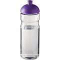 H2O Active® Eco Base 650 ml Sportflasche mit Stülpdeckel, Transparent / Lila