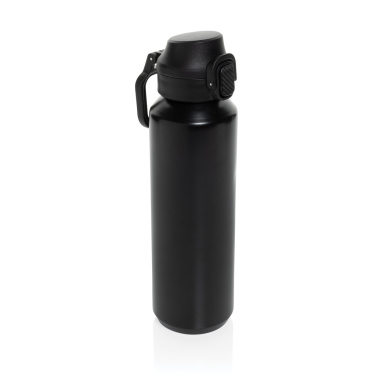 Logotrade Werbeartikel das Foto: Via RCS Re-Steel Sportflasche mit Verschluss, 600ml