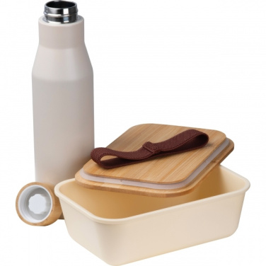 Logotrade Firmengeschenke das Foto: Set Lunchbox mit Edelstahlflasche Toronto