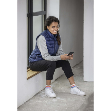 Logotrade Geschäftsgeschenke das Foto: Pallas GRS recycelter wattierter Bodywarmer für Damen