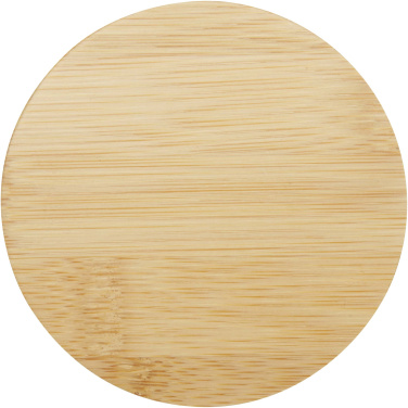 Logotrade Logogeschenke das Foto: Leona 350 ml Glasbecher mit Bambusdeckel