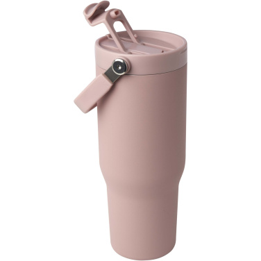 Logotrade Logogeschenke das Foto: Bronx 900 ml RCS-zertifizierter Kupfer-Vakuum Isolierbecher aus Edelstahl mit Doppelfunktionsdeckel