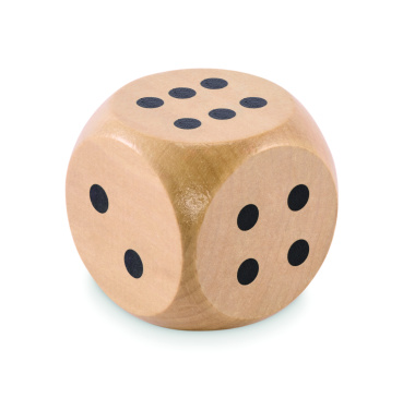 Logotrade Logogeschenke das Foto: Spielwürfel Schima-Holz Ø 5cm