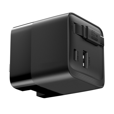 Logotrade Werbegeschenke das Foto: Urban Vitamin Mendocino 65W GaN-Charger mit einziehb. Kabel