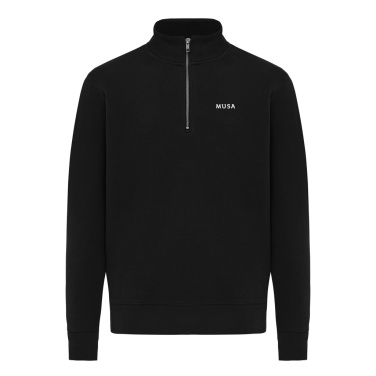 Logotrade Firmengeschenke das Foto: IQONIQ Elgon Quarter-Zip-Sweater aus rec. Baumwolle