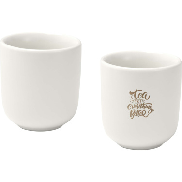 Logotrade Geschäftsgeschenke das Foto: Male 90 ml Keramik Espressotassen – 2er Set