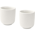 Male 90 ml Keramik Espressotassen – 2er Set, Weiß