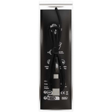 Logotrade Logogeschenke das Foto: SCX.design C51 60W 5 in 1 Schnellladekabel aus rPET mit Display