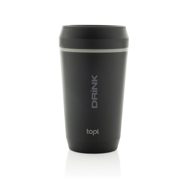 Logotrade Werbeartikel das Foto: Topl-Becher aus rec. Kunststoff mit 360-Grad-Deckel 354ml