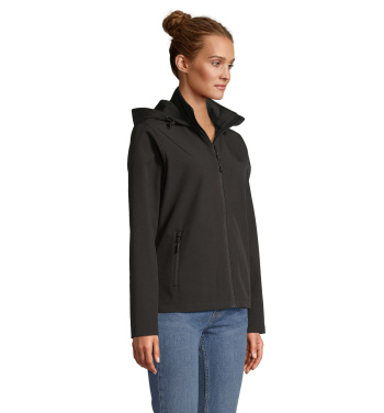 Logotrade Geschäftsgeschenke das Foto: RACE WOMEN HOODED JACKET