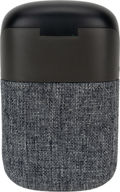 Logotrade Firmengeschenke das Foto: Bluetooth-Lautsprecher HF01 mit integrierten Ohrhörern 2 in 1