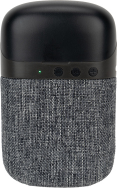 Logotrade Geschäftsgeschenke das Foto: Bluetooth-Lautsprecher HF01 mit integrierten Ohrhörern 2 in 1